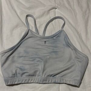 Women's Light Blue Watercolor Sports Bra